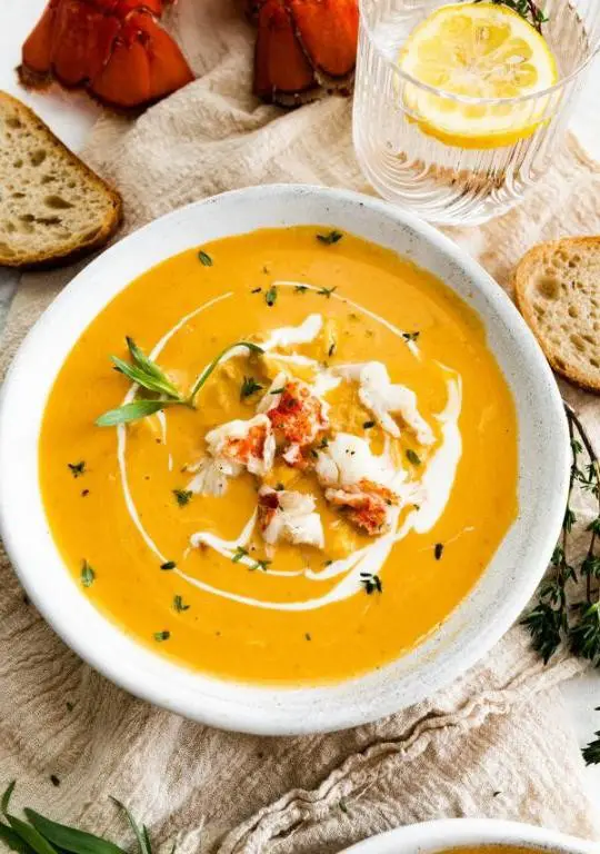 Herb Crusted Lobster Bisque