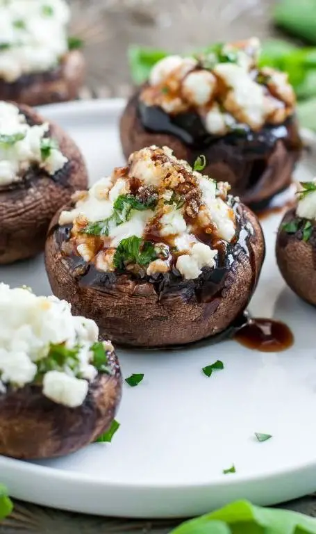 Herbed Goat Cheese Stuffed Mushrooms