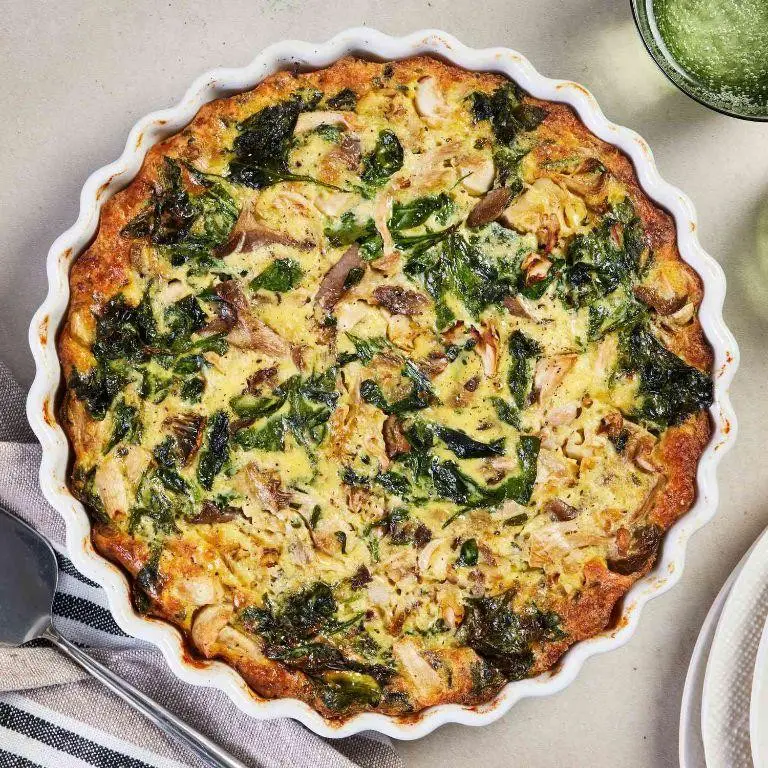 Holistic Spinach and Mushroom Quiche