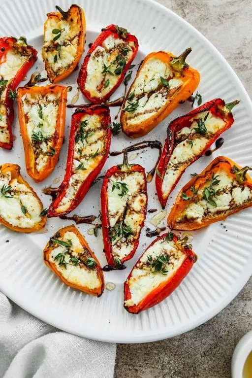 Honey Goat Cheese Stuffed Peppers