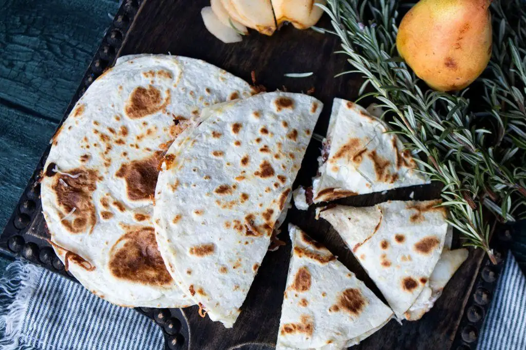 Honey Goat Cheese and Pear Quesadilla