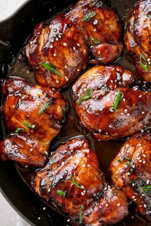 Honey Soy Glazed Boneless Chicken Thighs