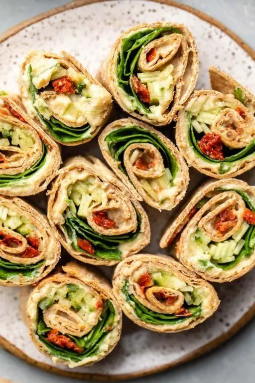 Hummus and Veggie Pinwheel Rolls