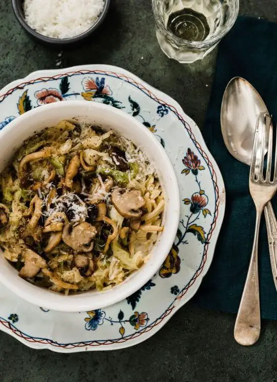 Irish Cabbage and Mushroom Risotto