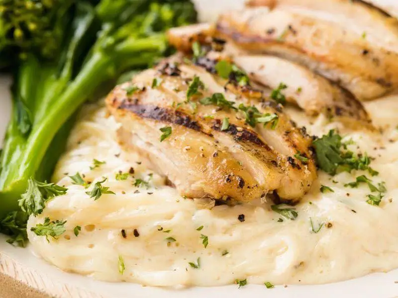 Keto Chicken Tenderloins in Alfredo Sauce