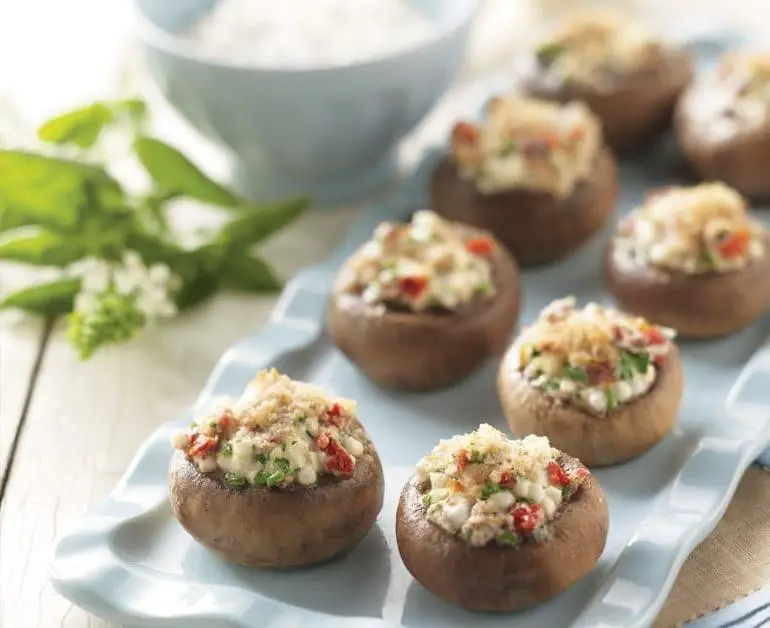 Keto Cottage Cheese Stuffed Mushrooms