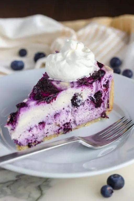 Keto Cream Cheese and Blueberry Cheesecake
