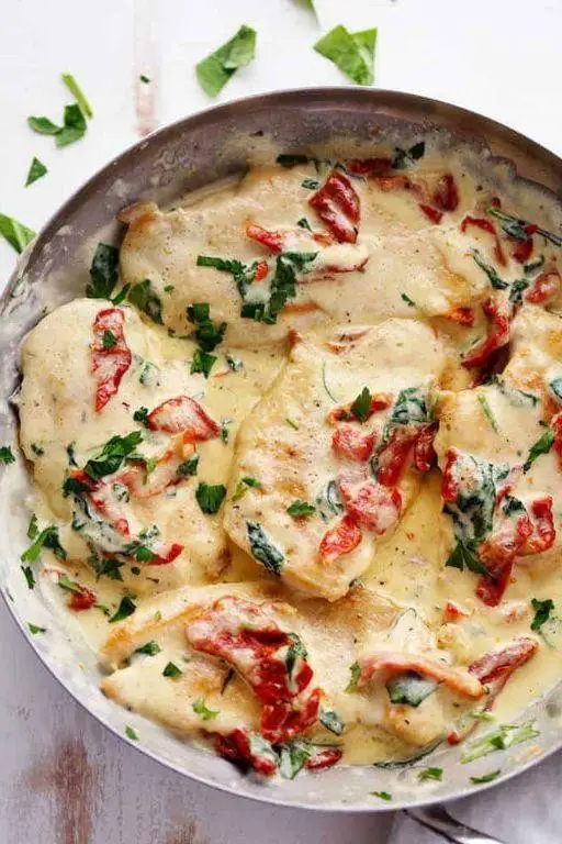 Keto Creamy Tuscan Garlic Chicken