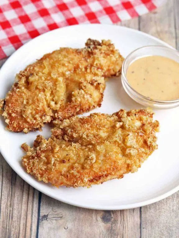 Keto Fried Chicken Tenderloins with Pork Rind Breading