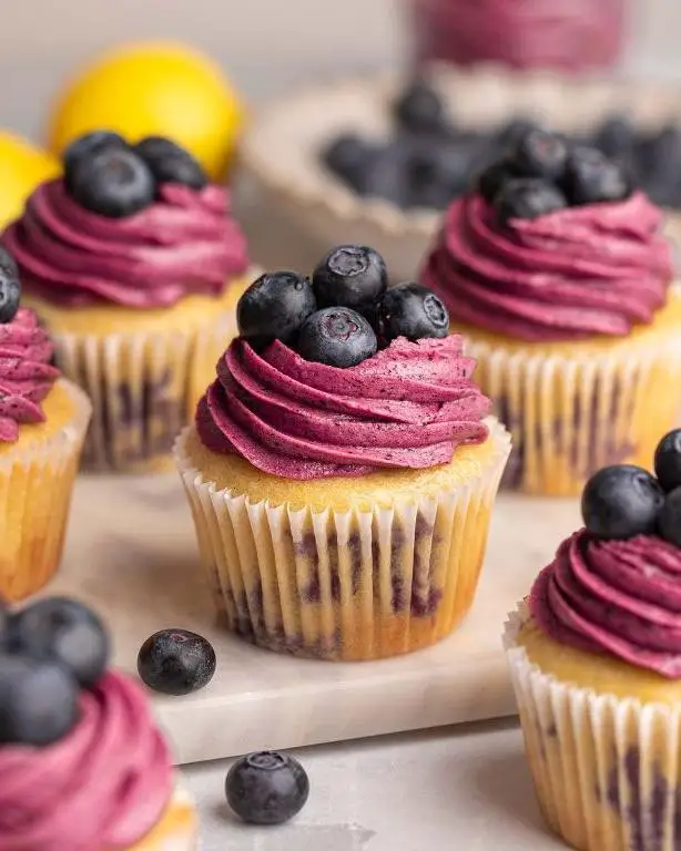 Lemon Blueberry Vegan Cupcakes