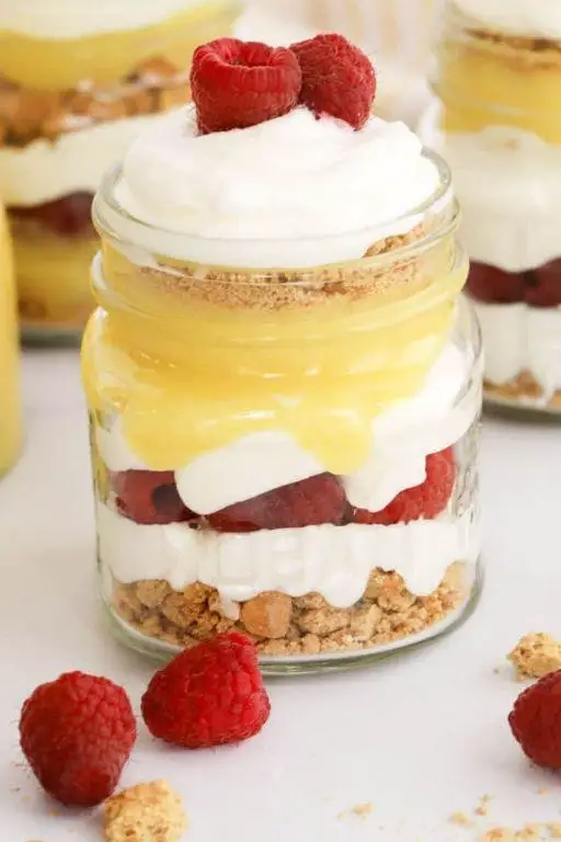 Lemon Curd and Raspberry Parfait Cups