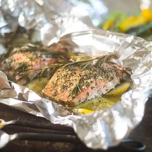 Lemon Rosemary Salmon Foil Packets