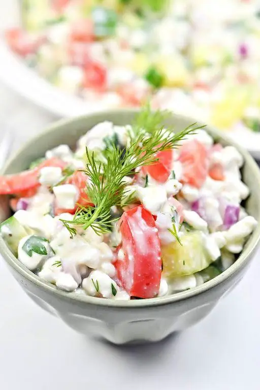 Low Carb Cottage Cheese Salad