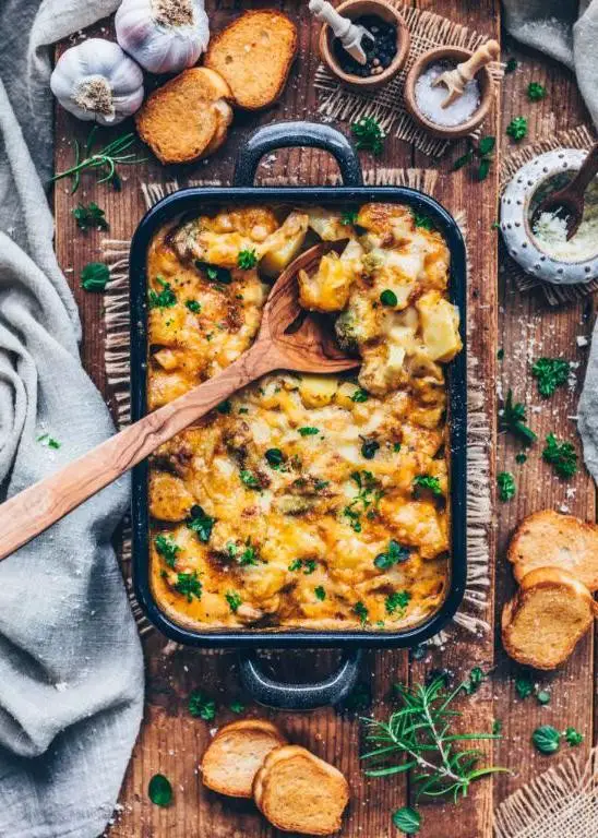 Lowfat Potato and Broccoli Casserole