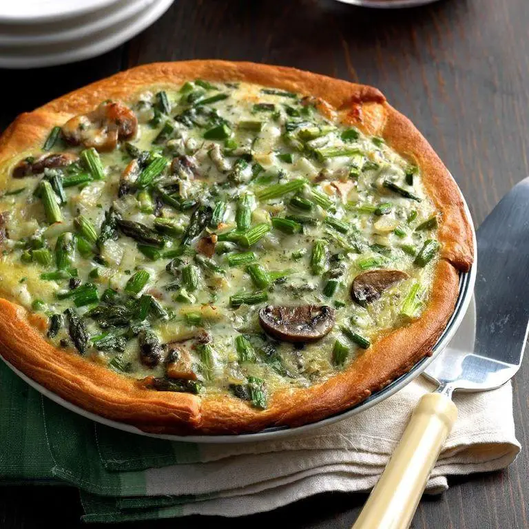 Maitake Mushroom and Asparagus Quiche