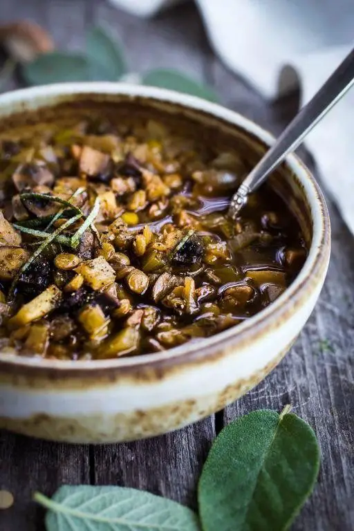 Maitake Mushroom and Lentil Stew