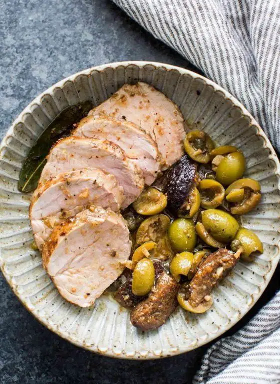 Mediterranean Slow Cooker Pork with Figs and Olives