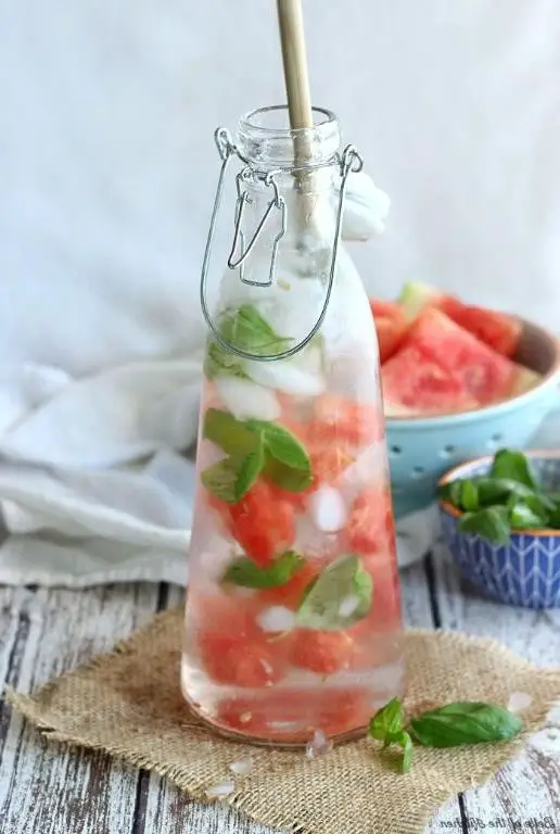 Melon Ball and Basil Infused Water