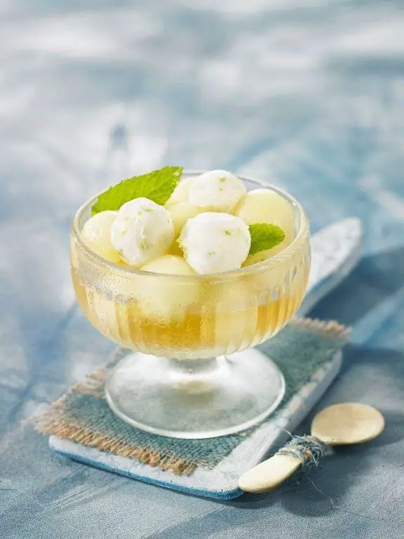 Melon Ball and Lime Sorbet