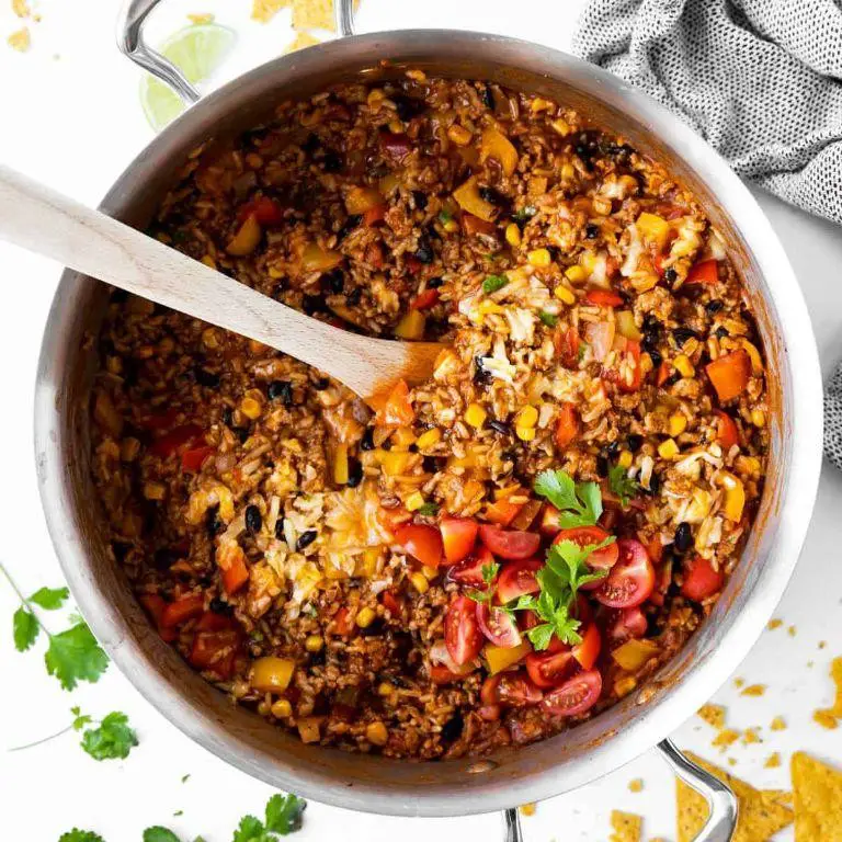 Mexican Ground Beef and Rice Skillet