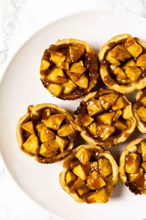 Mini Apple Tarts with Caramel Drizzle