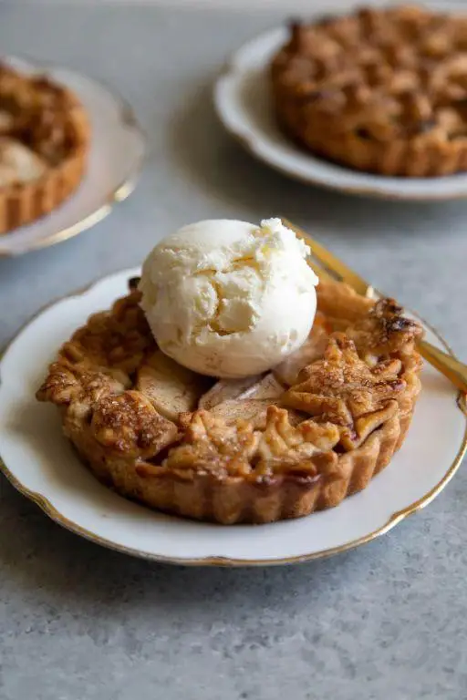 Mini Apple Tarts with Vanilla Ice Cream