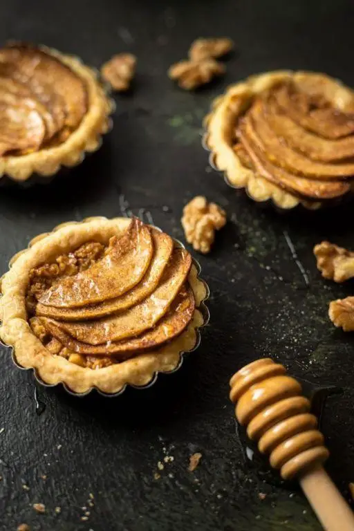 Mini Apple Tarts with Walnut Topping