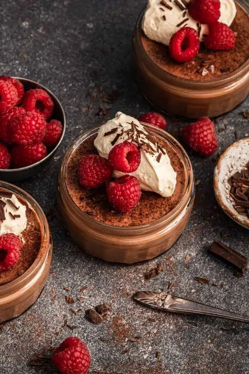 Mini Raspberry Chocolate Mousse Cups