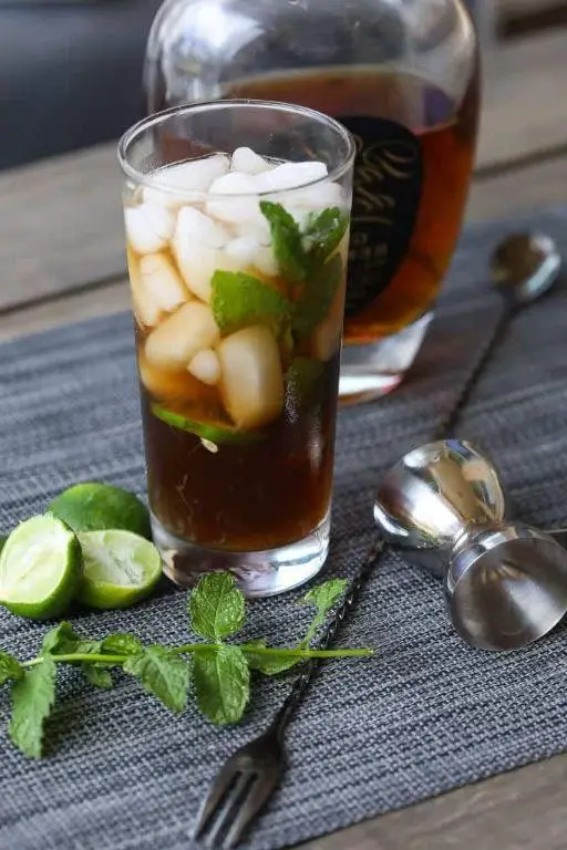 Minty Rum and Coke