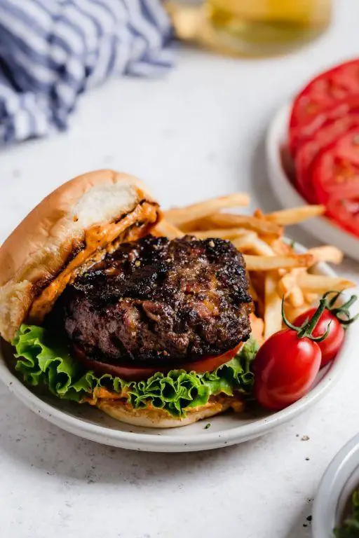 Muenster Cheese and Bacon Stuffed Burgers