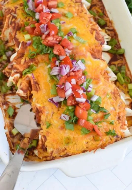 Muenster Cheese and Beef Enchiladas