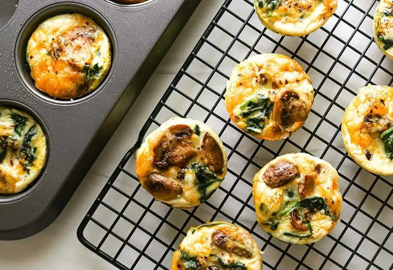 Mushroom and Swiss Egg Bites