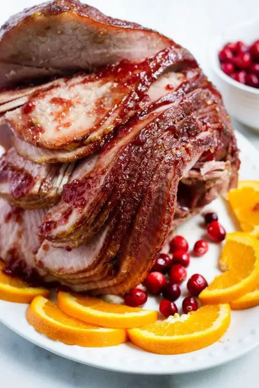 Orange Cranberry Glazed Ham