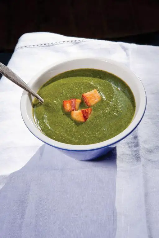 Paneer and Spinach Soup