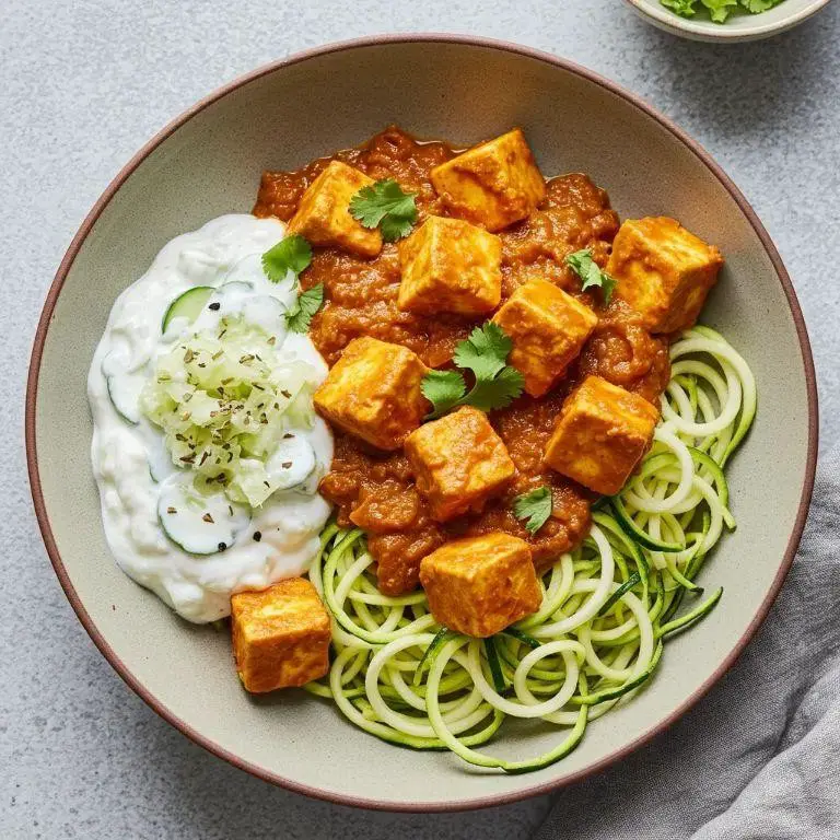Paneer and Zucchini Noodles