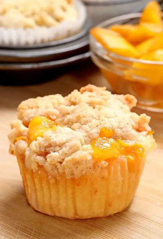 Peach Cobbler Muffins