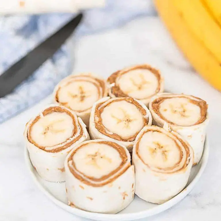 Peanut Butter and Banana Pinwheel Snacks
