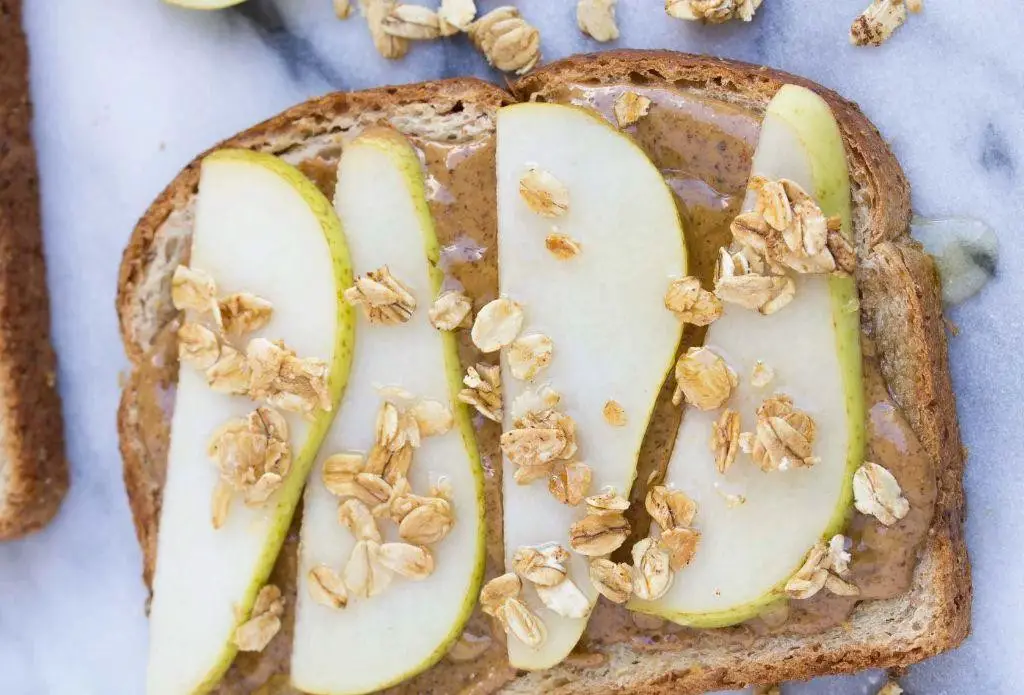 Pear and Almond Butter Toast