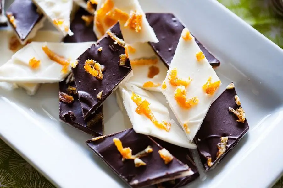 Peppermint Bark with Orange Zest
