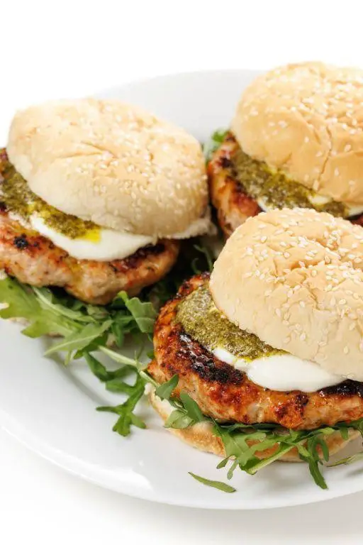Pesto Turkey Burger with Mozzarella