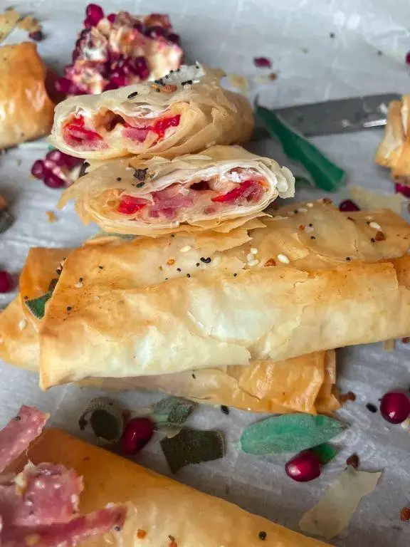 Phyllo Dough Pizza Rolls