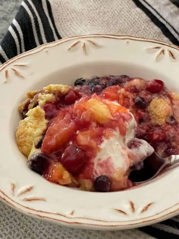 Pineapple Raspberry Dump Cake