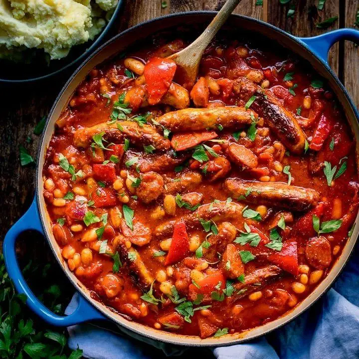 Pork Sausage and Bean Casserole