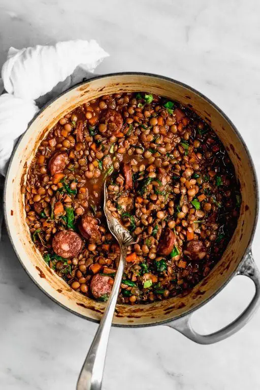 Pork Sausage and Lentil Stew