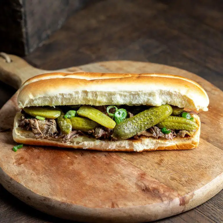 Pot Roast Sandwich with Pickled Vegetables