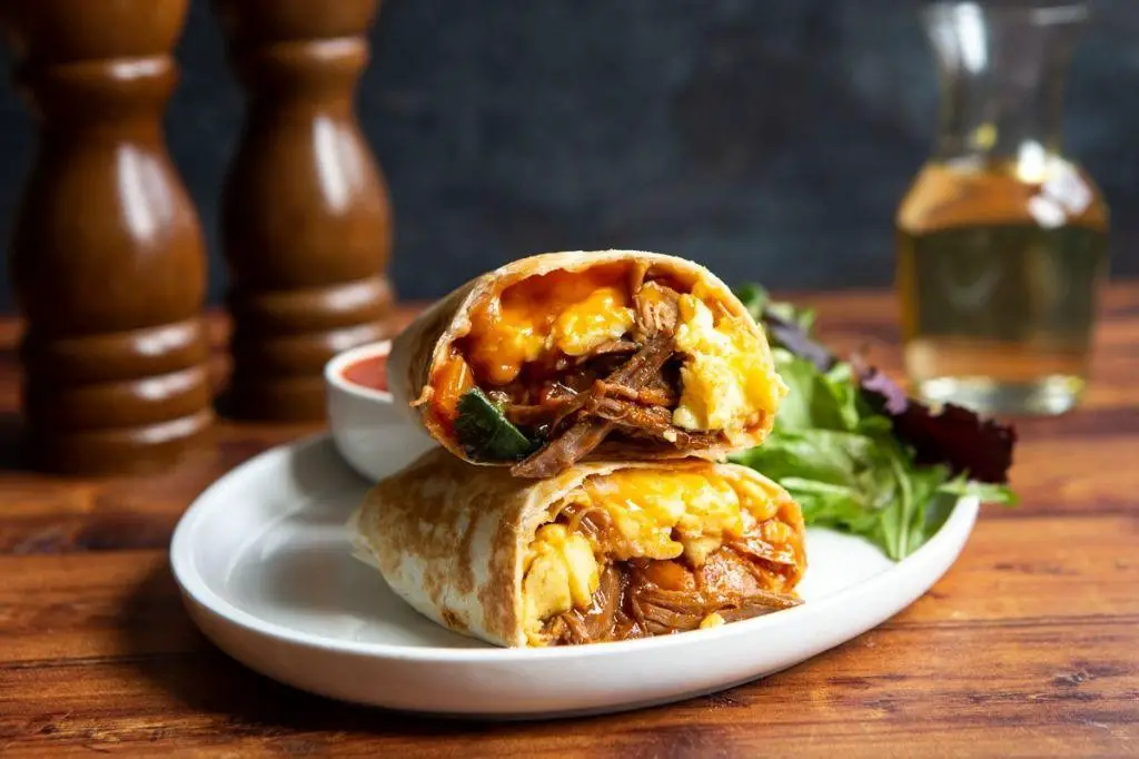 Pulled Pork Breakfast Burritos