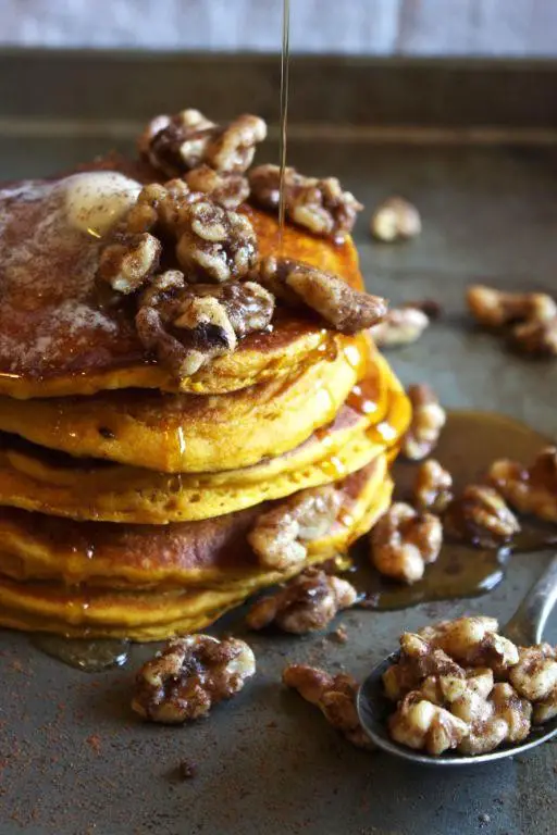 Pumpkin Walnut Pancakes