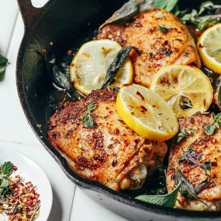 Quick Boneless Chicken Thighs with Lemon and Herbs