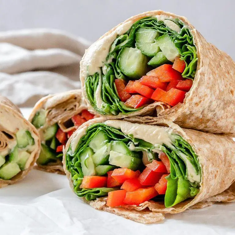 Quick Hummus and Veggie Wrap