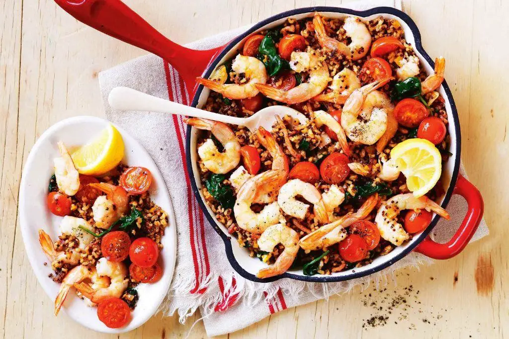 Quinoa and Brown Rice Paella